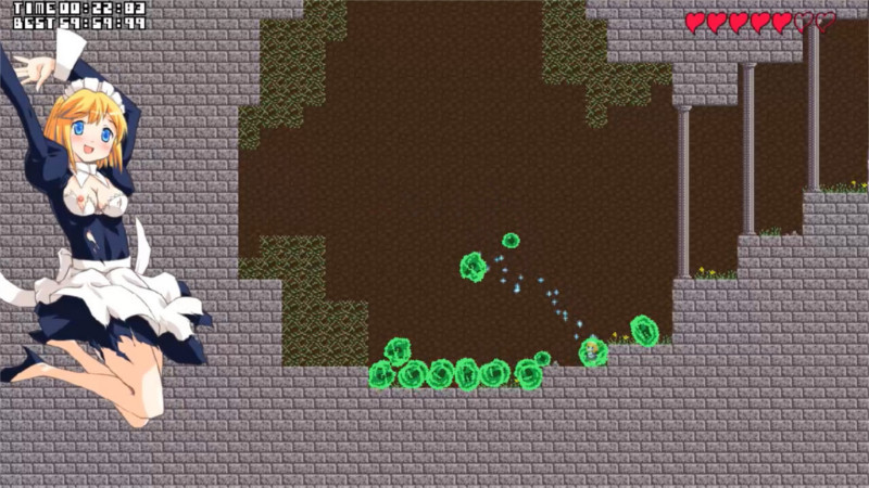 緑スライムに取り込まれる