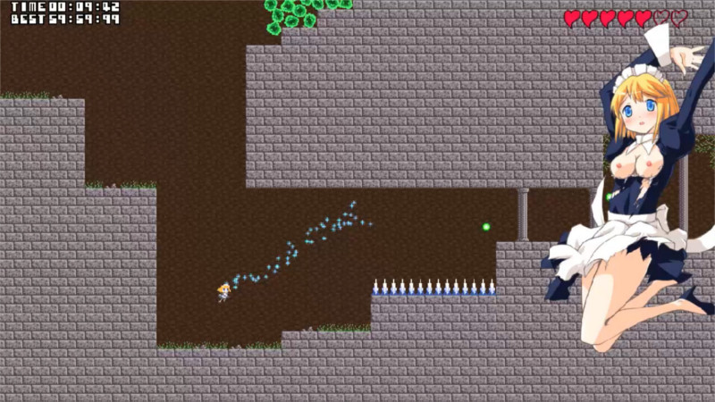 上方に大量のスライム